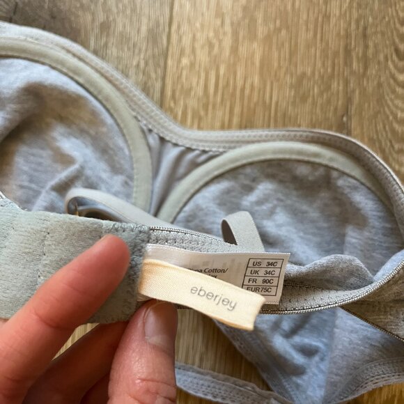 Eberjey Pima Goddess Everyday T-shirt Bra 34C Heather Grey - Picture 6 of 8